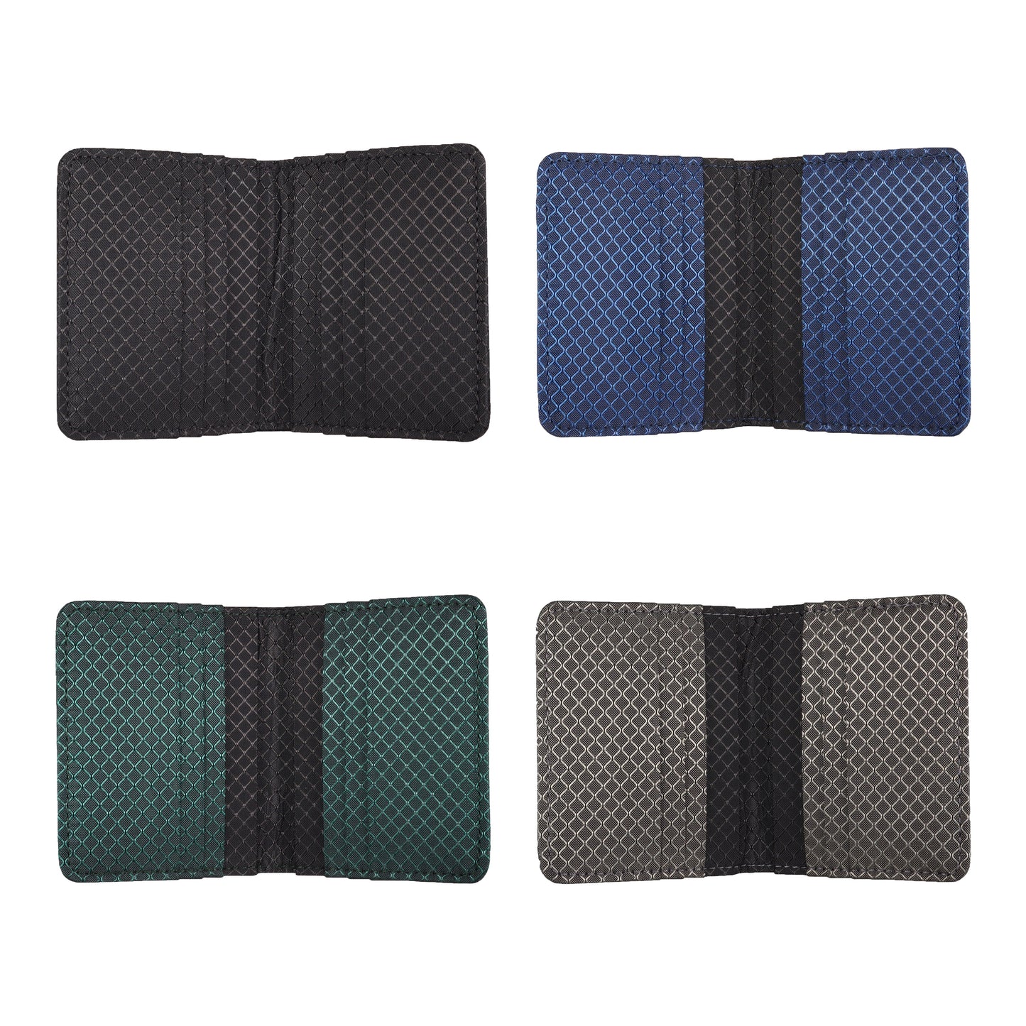 Gray and Black Ripstop Vertical Bifold Wallet