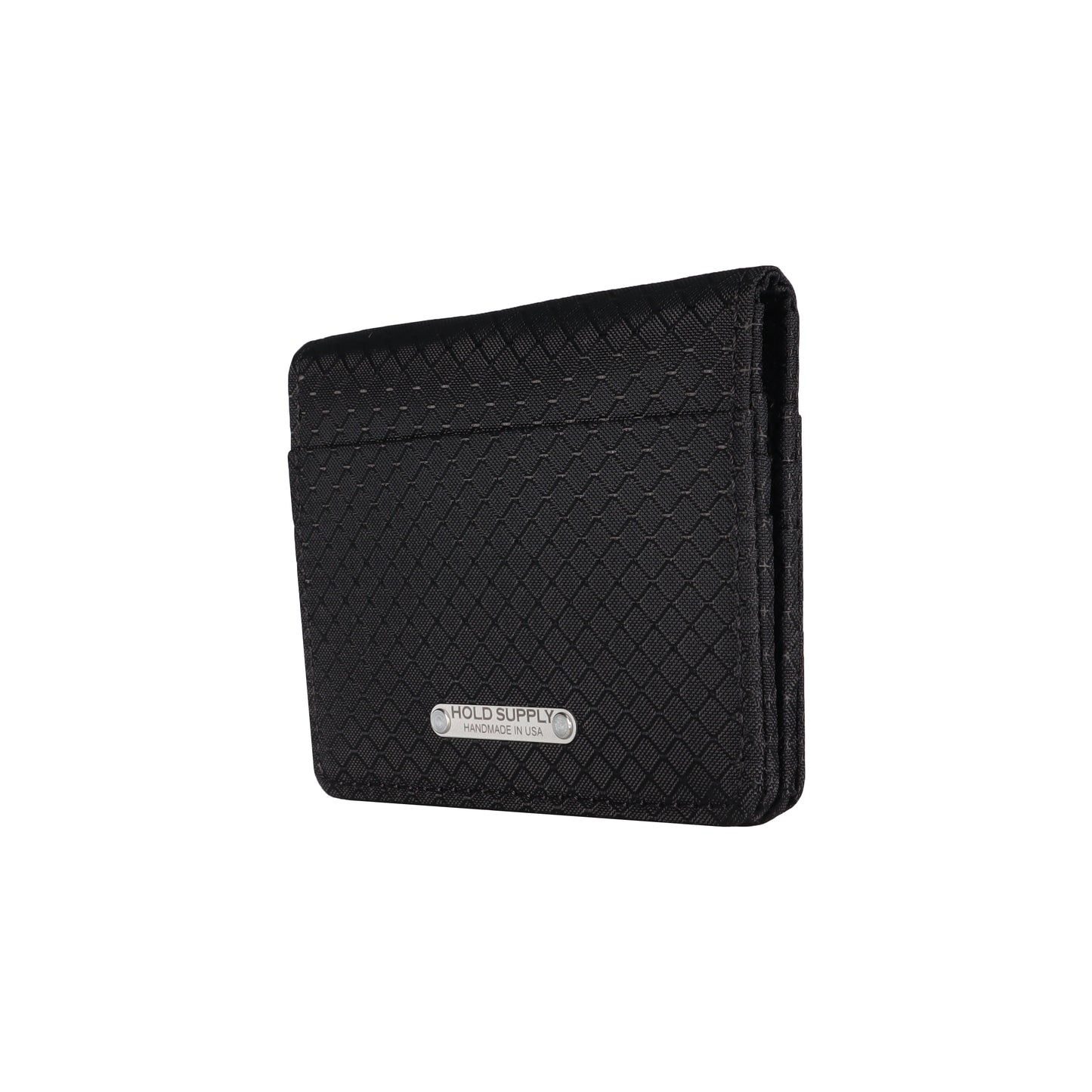 Black Ripstop Vertical Bifold Wallet