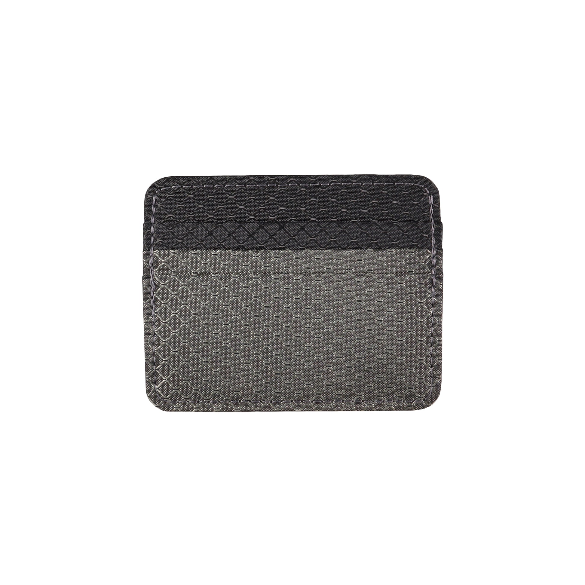 Gray and Black Ripstop Card Holder Wallet