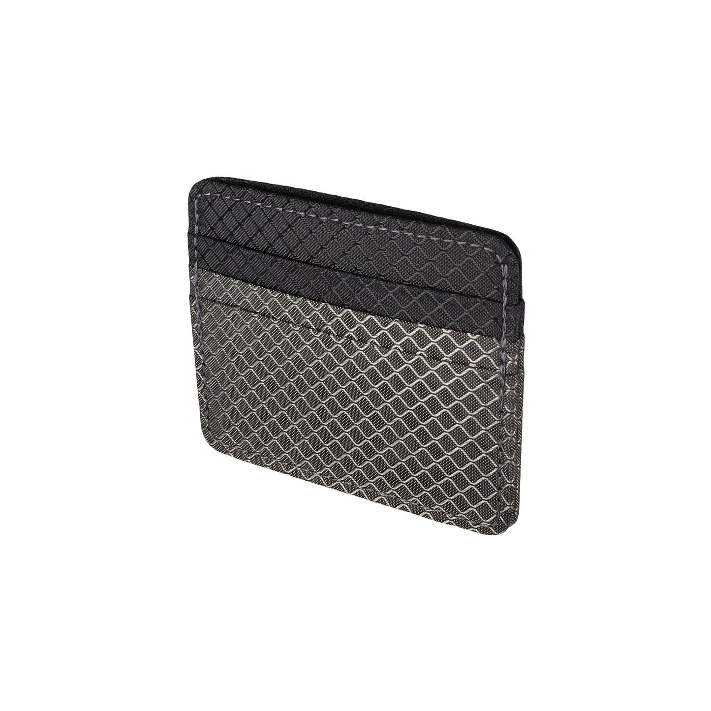 Gray and Black Ripstop Card Holder Wallet