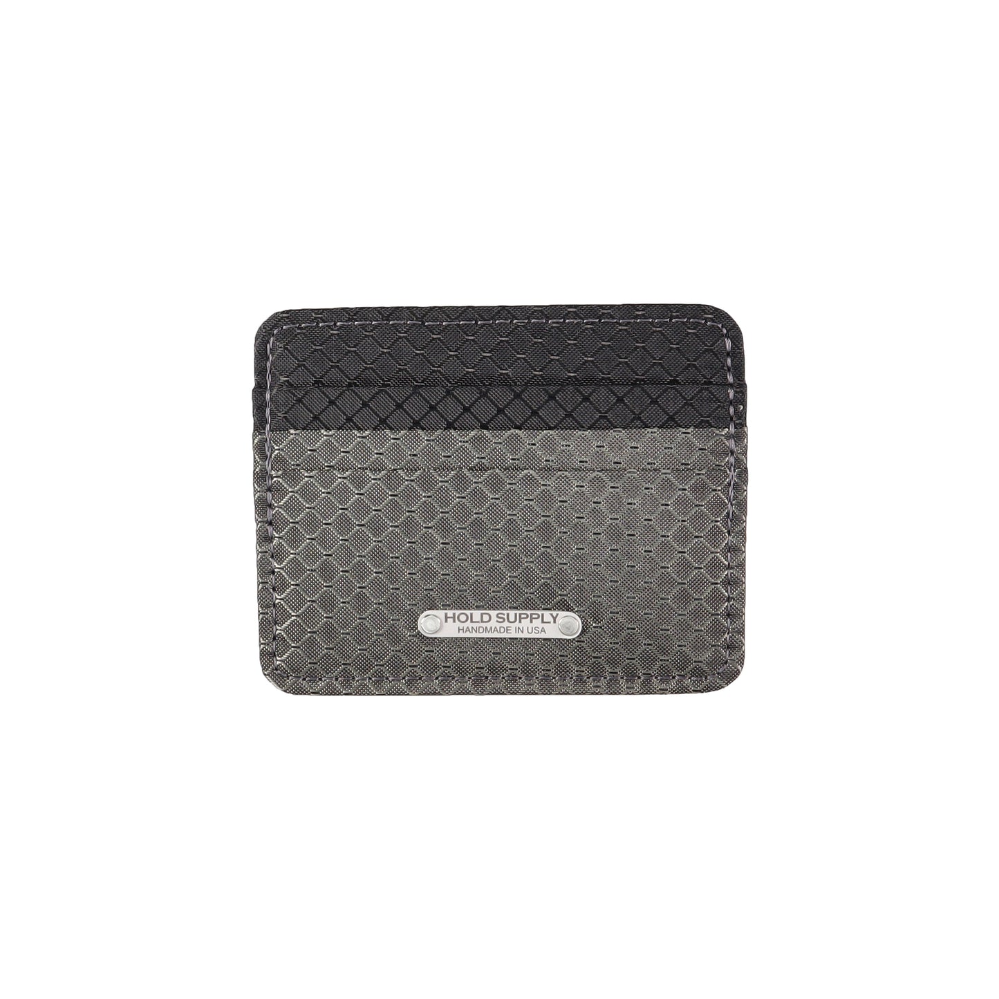 Gray and Black Ripstop Card Holder Wallet