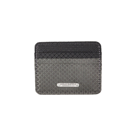 Gray and Black Ripstop Card Holder Wallet
