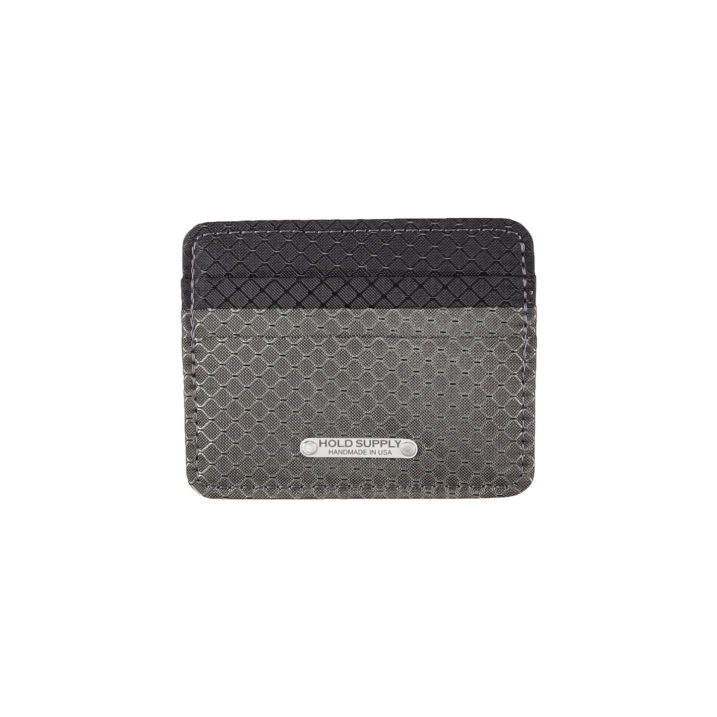 Gray and Black Ripstop Card Holder Wallet