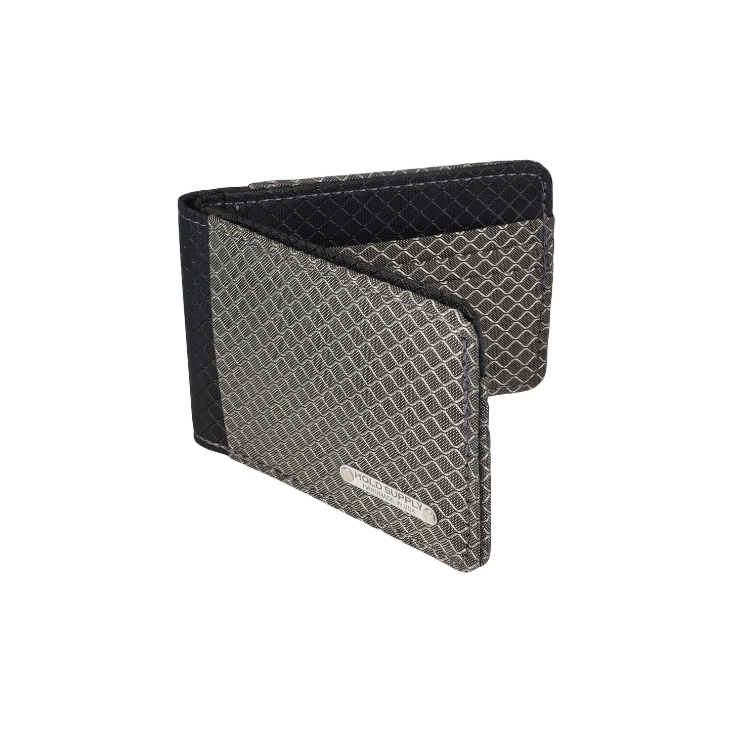 Gray and Black Ripstop Fabric Wallet