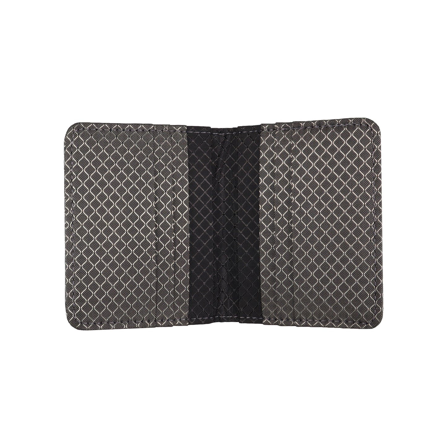 Gray and Black Ripstop Vertical Bifold Wallet