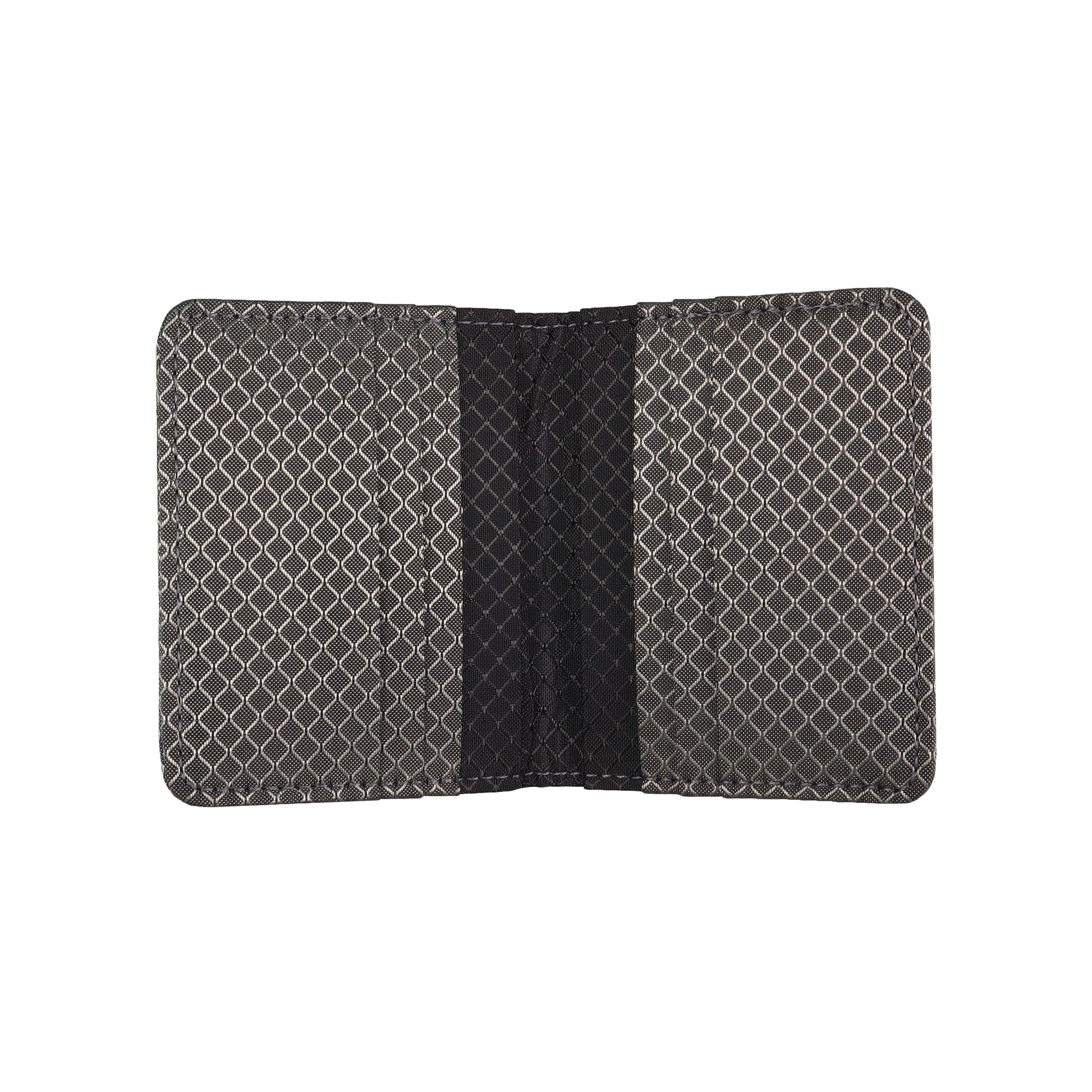 Gray and Black Ripstop Vertical Bifold Wallet