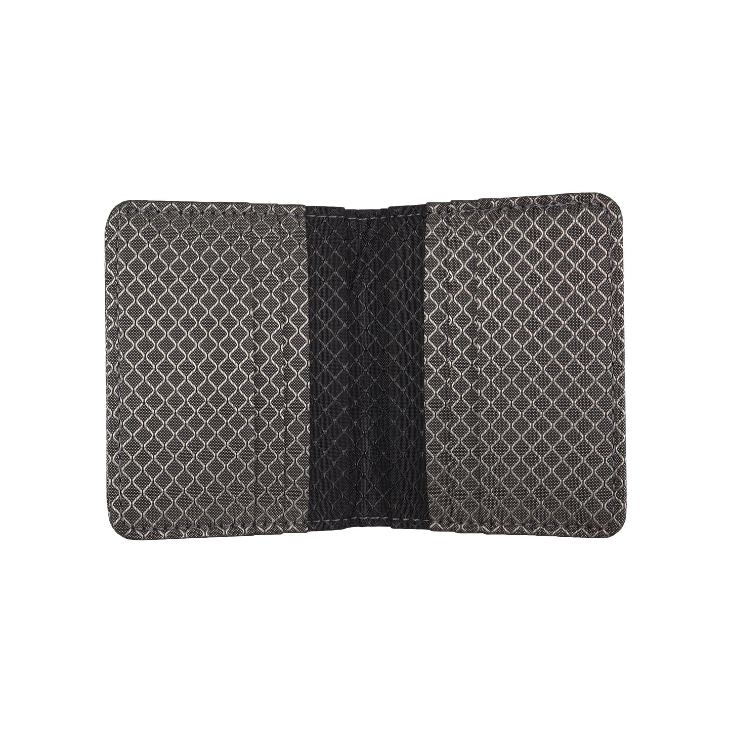 Gray and Black Ripstop Vertical Bifold Wallet