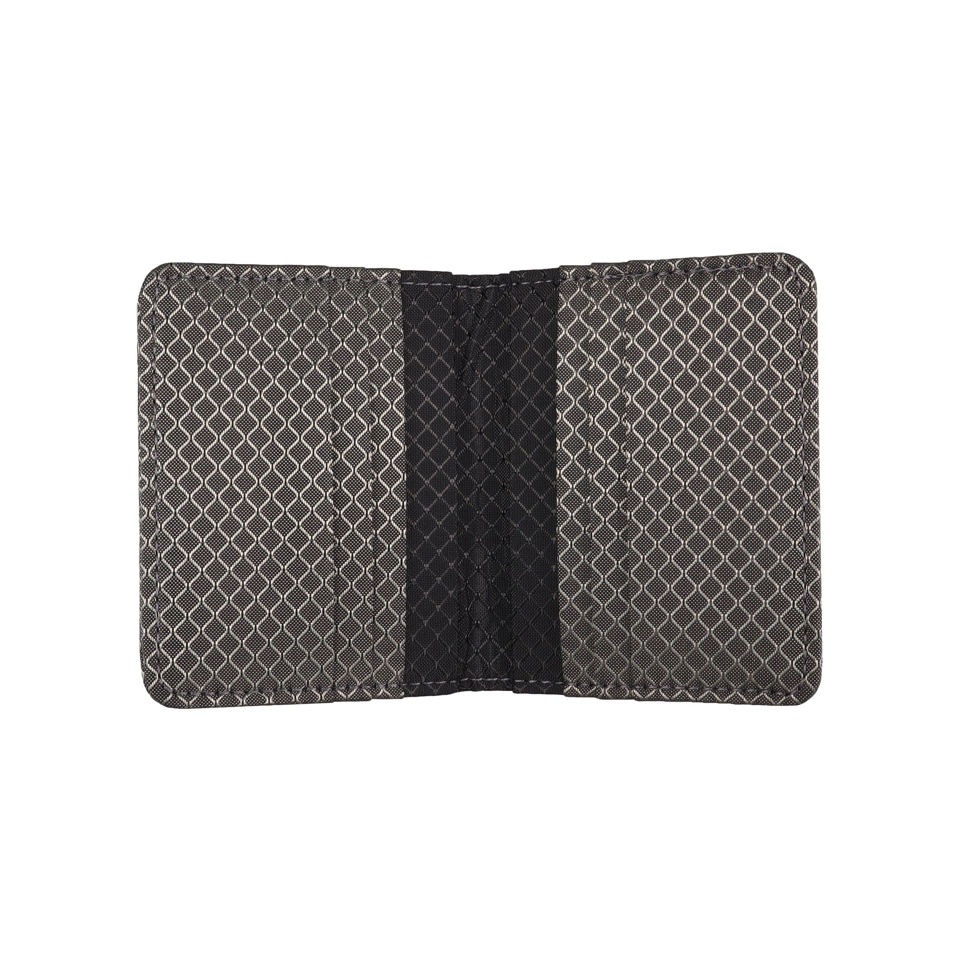 Gray and Black Ripstop Vertical Bifold Wallet