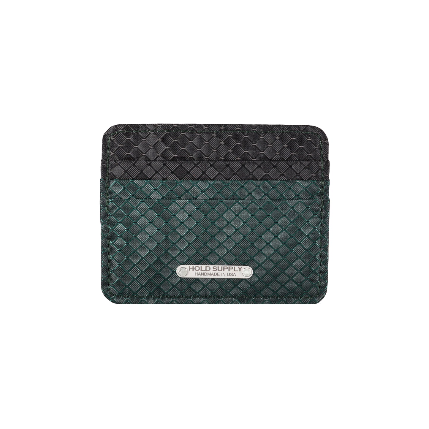 Green and Black Ripstop Card Holder Wallet