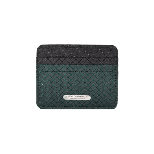 Green and Black Ripstop Card Holder Wallet