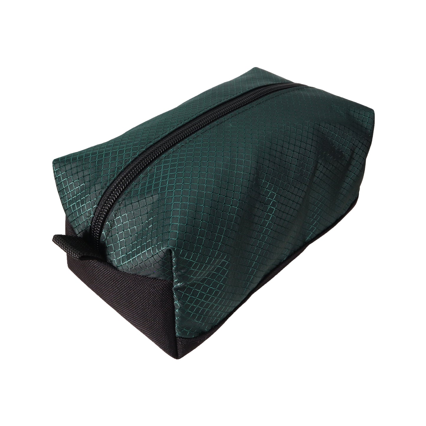 Green and Black Ripstop and Canvas Toiletry Bag