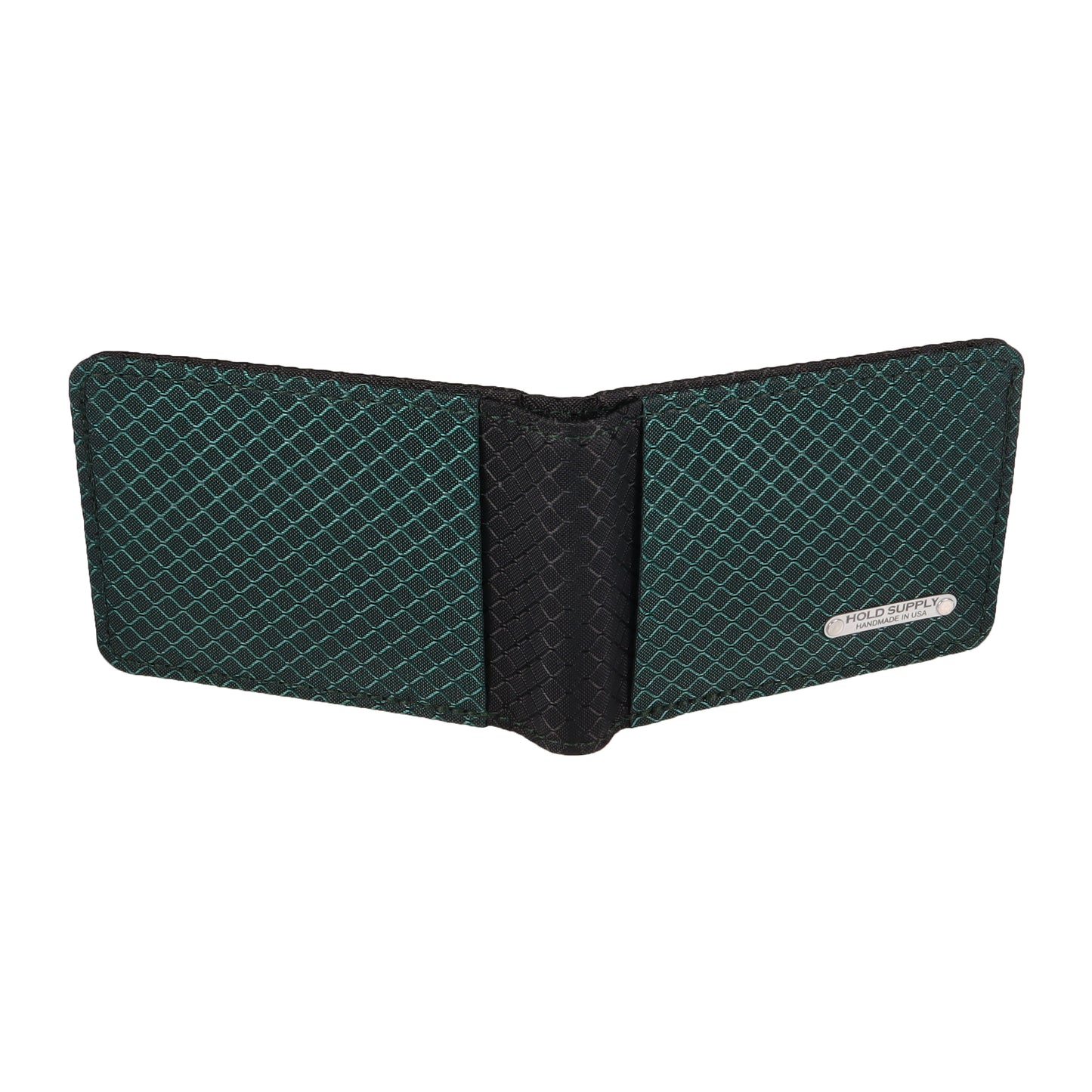 Green and Black Ripstop Fabric Wallet