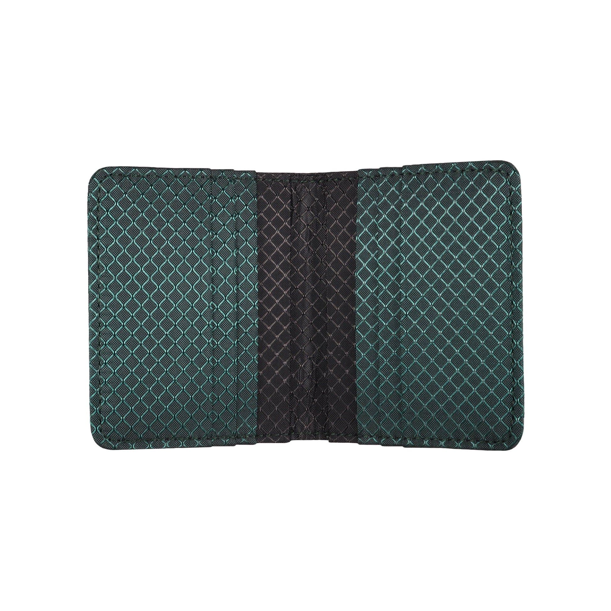 Green and Black Ripstop Vertical Bifold Wallet