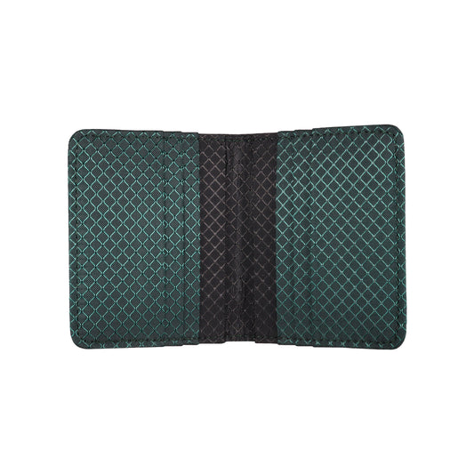 Green and Black Ripstop Vertical Bifold Wallet