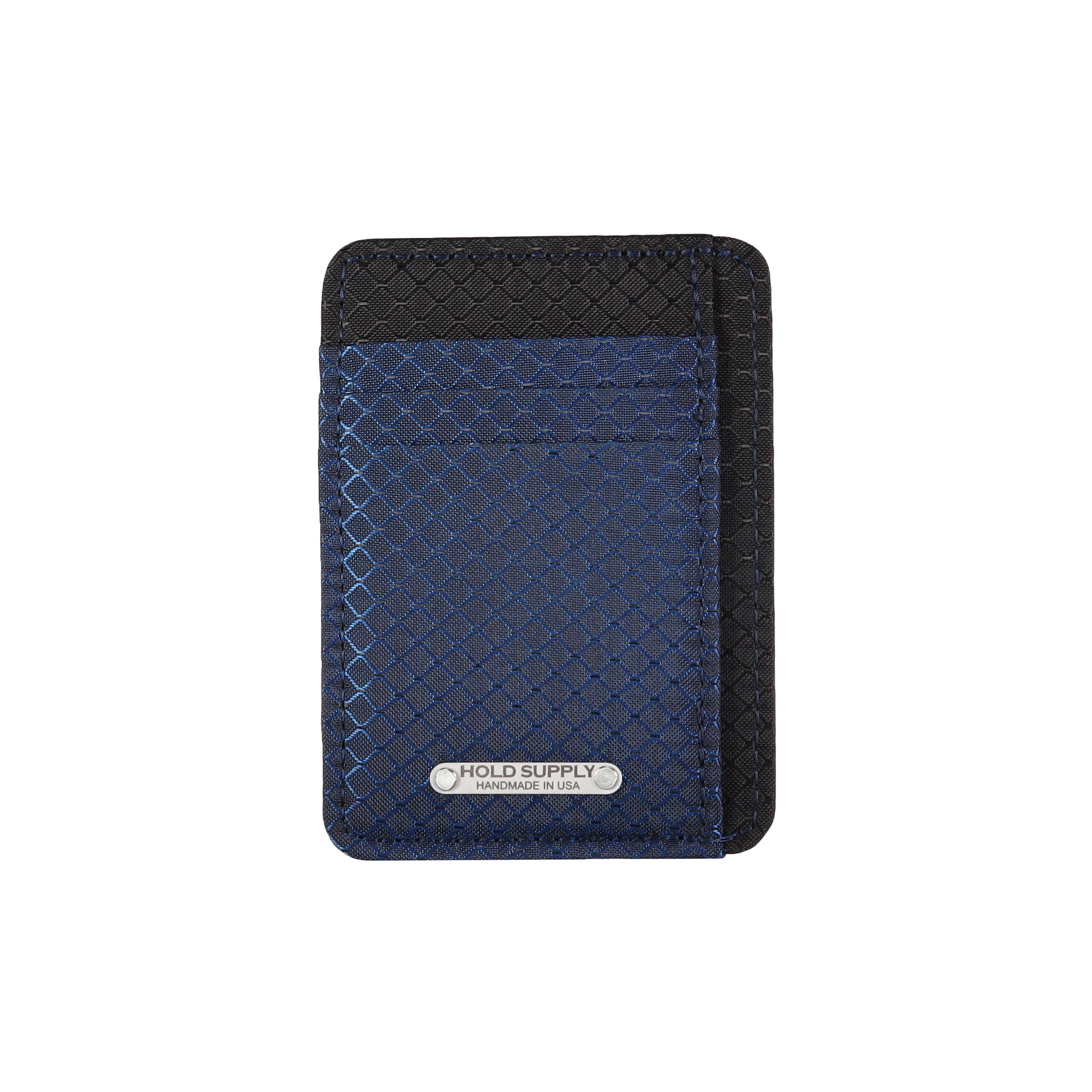 Navy Blue & Black Ripstop Front Pocket Wallet