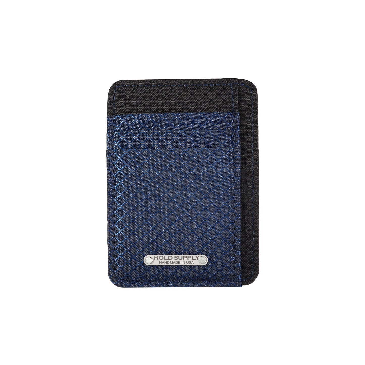 Navy Blue & Black Ripstop Front Pocket Wallet