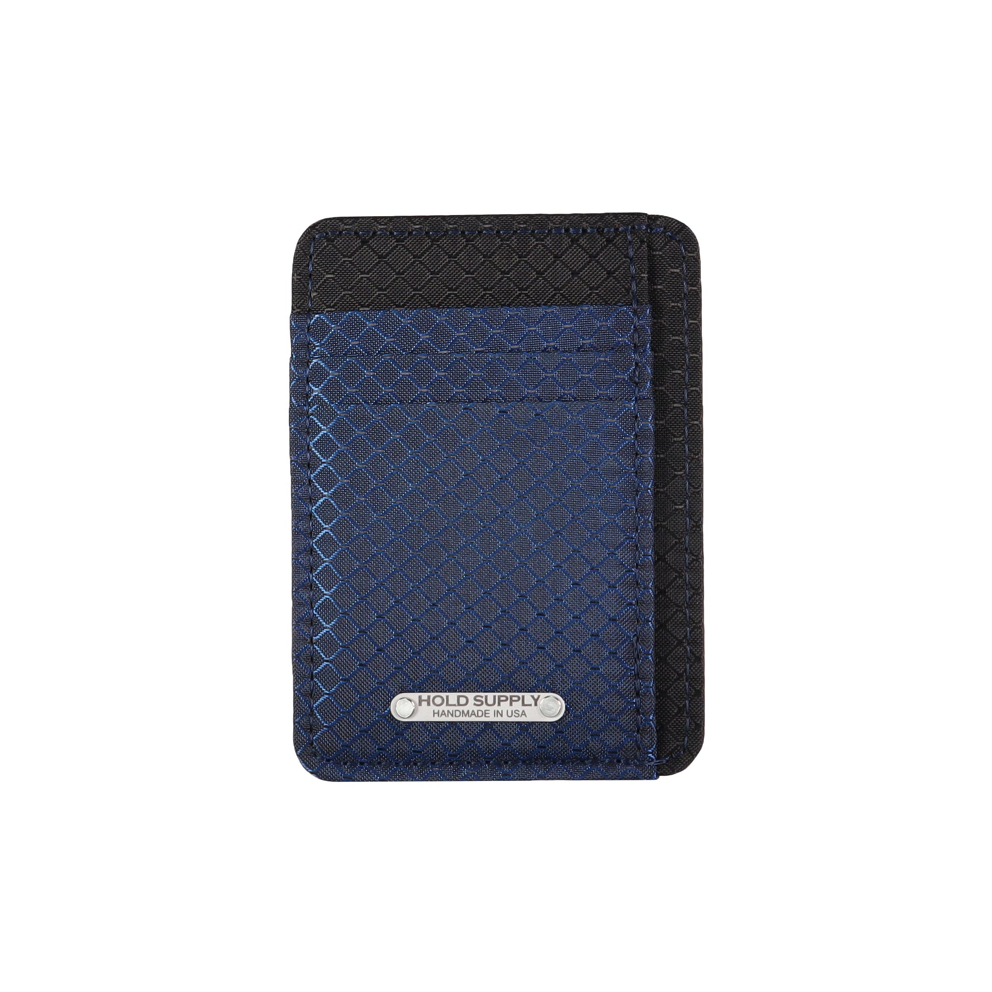 Navy Blue & Black Ripstop Front Pocket Wallet