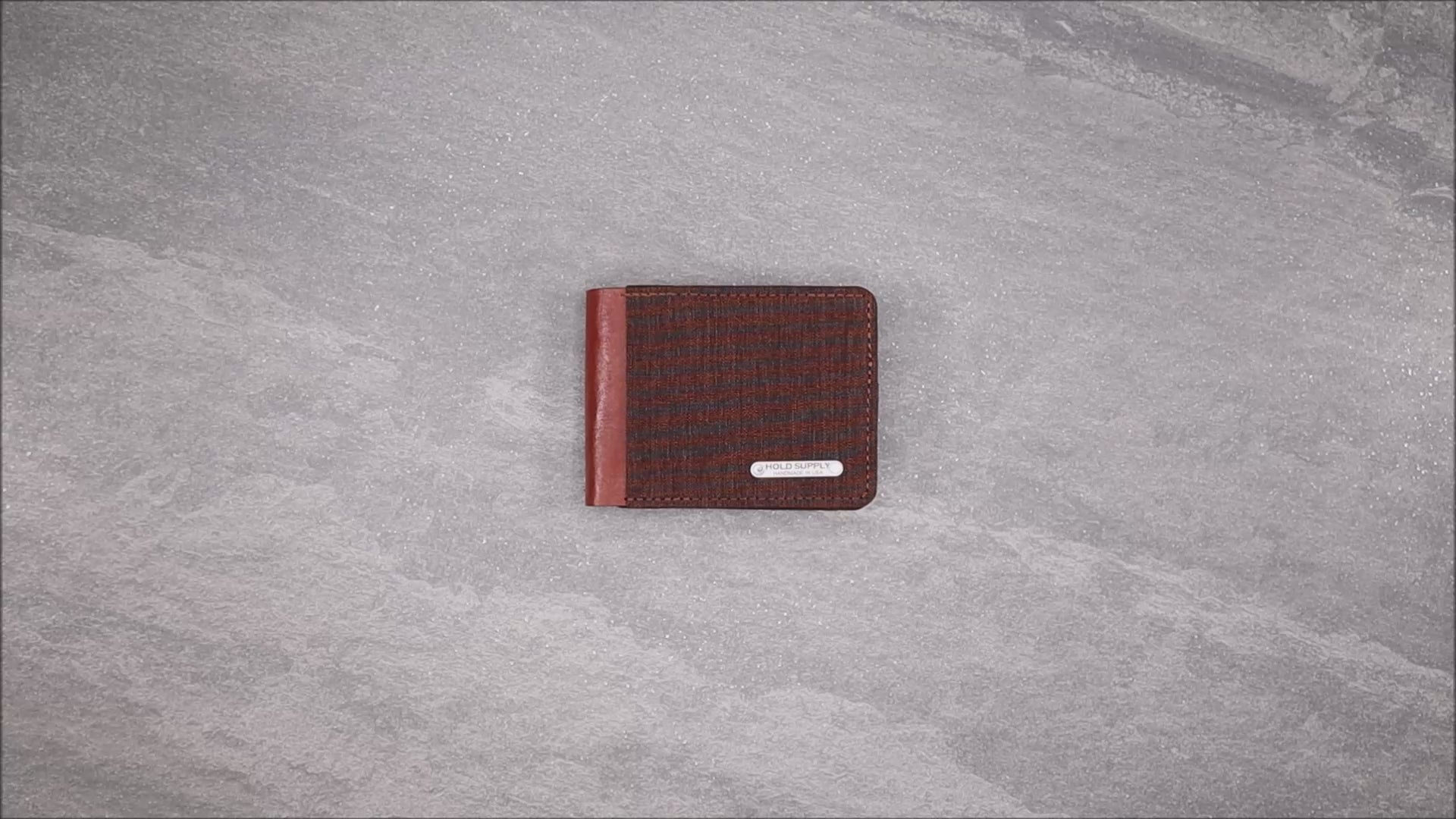 Brown & Brown Leather and Canvas Men's Bifold Wallet