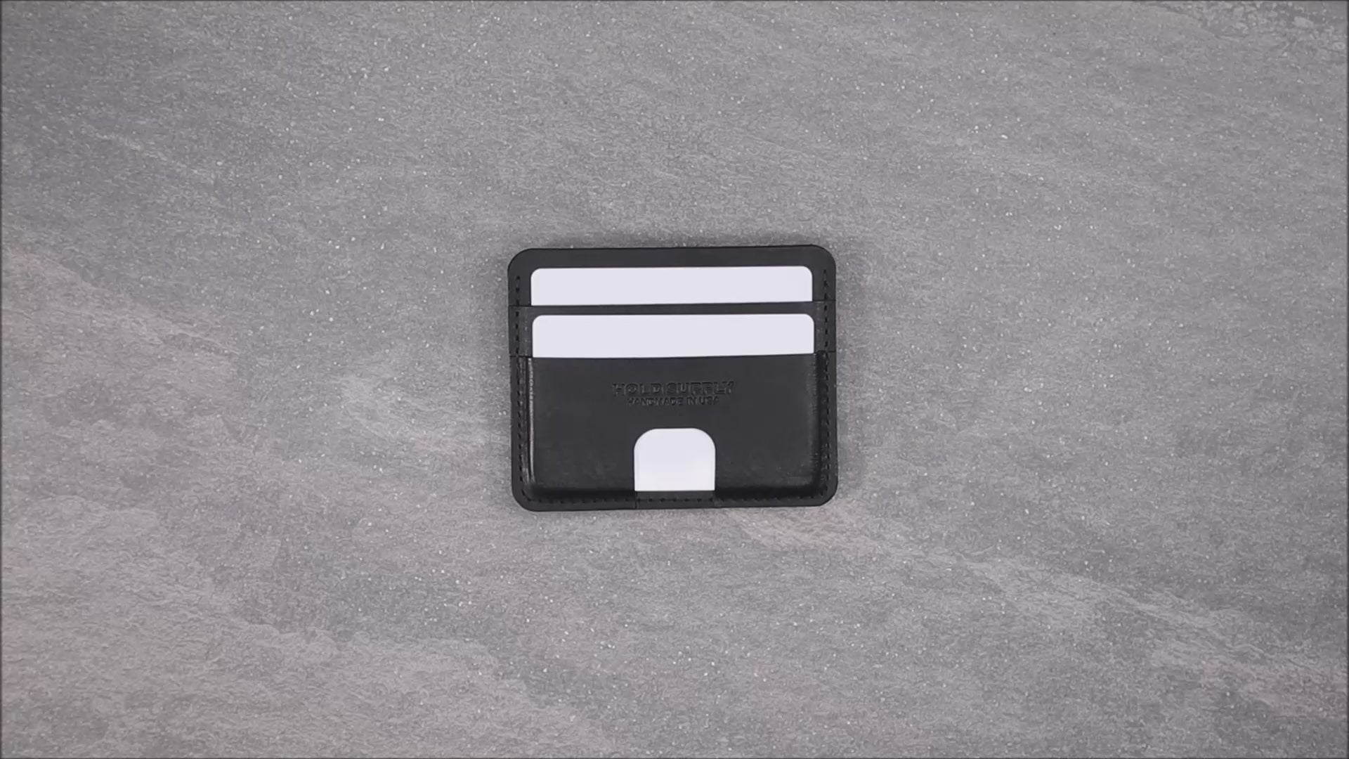 Black Leather Card Holder Wallet