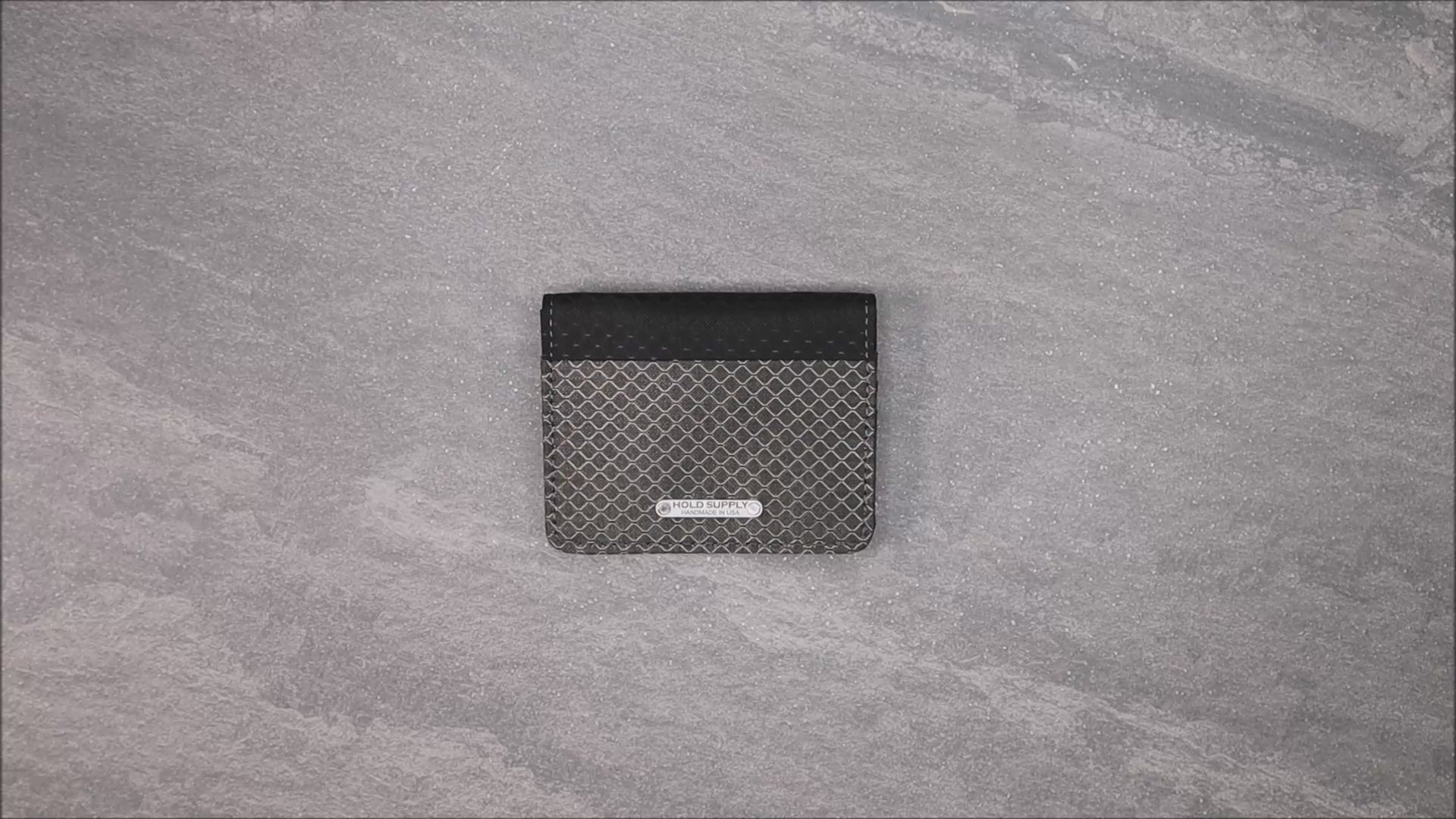 Gray and Black Ripstop Vertical Bifold Wallet