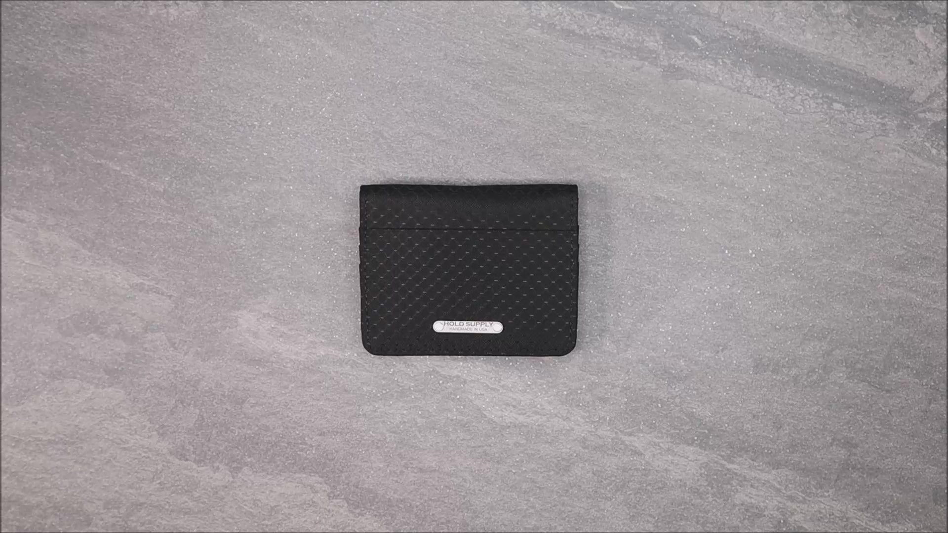 Black Ripstop Vertical Bifold Wallet