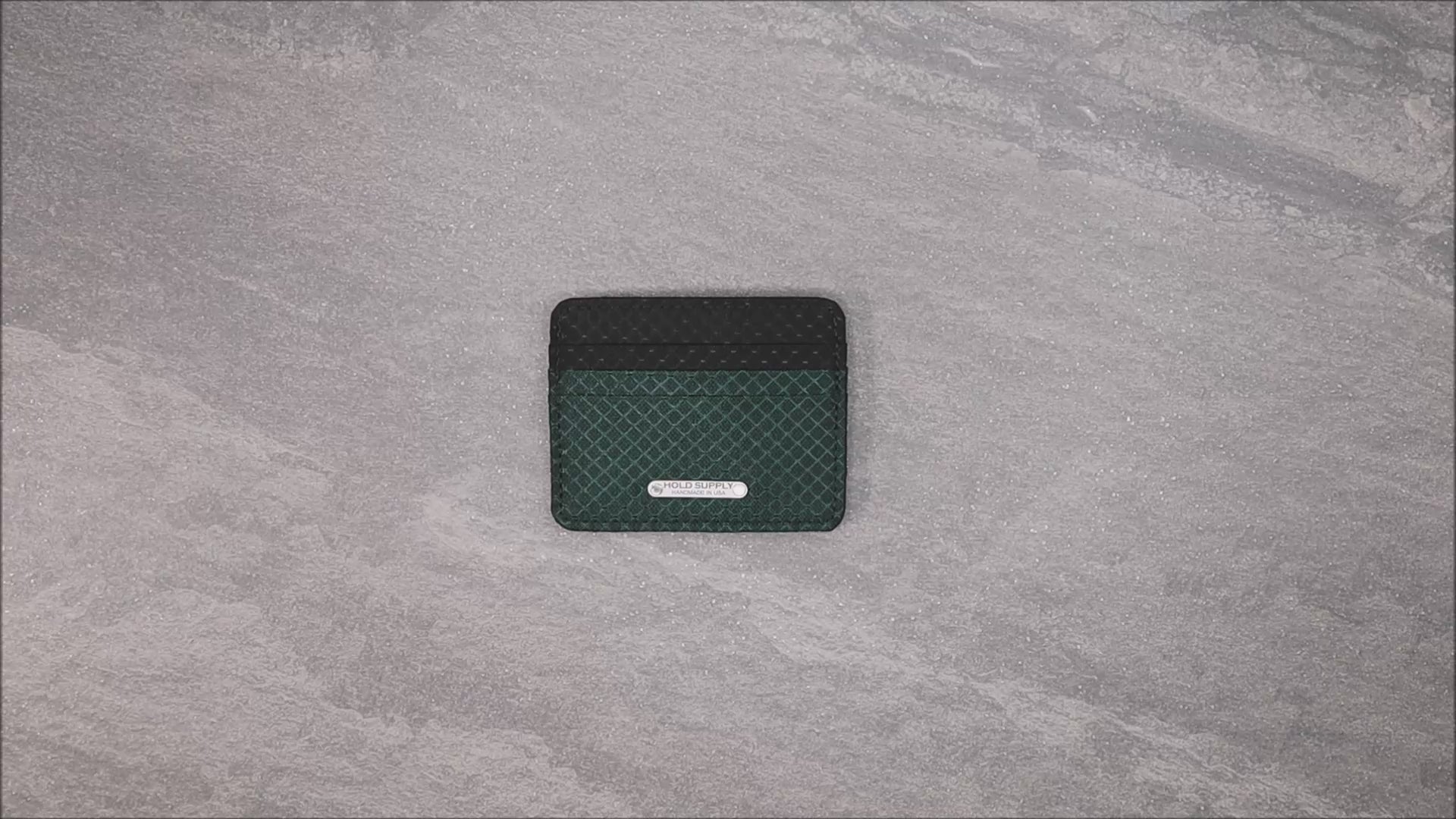 Green and Black Ripstop Card Holder Wallet