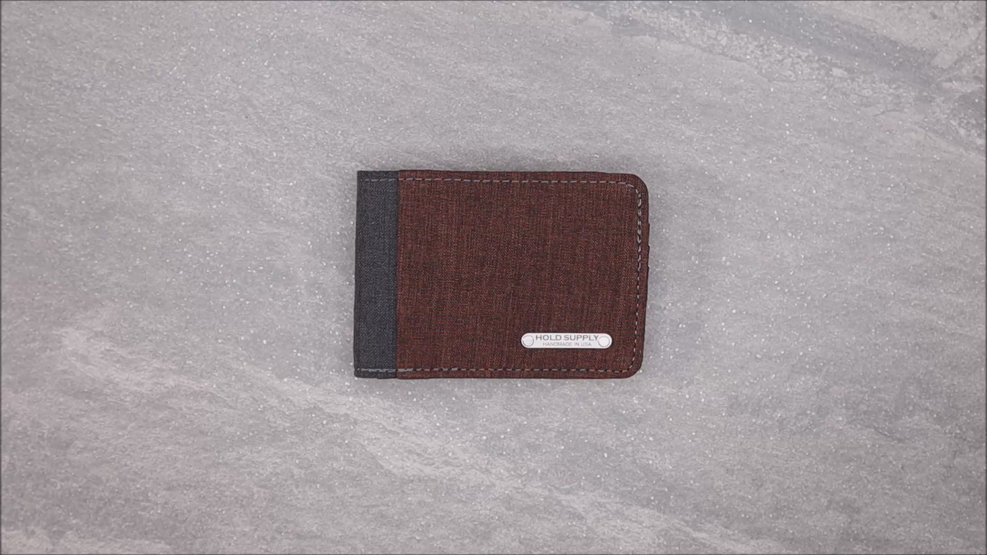 Brown and Gray Fabric Bifold Wallet
