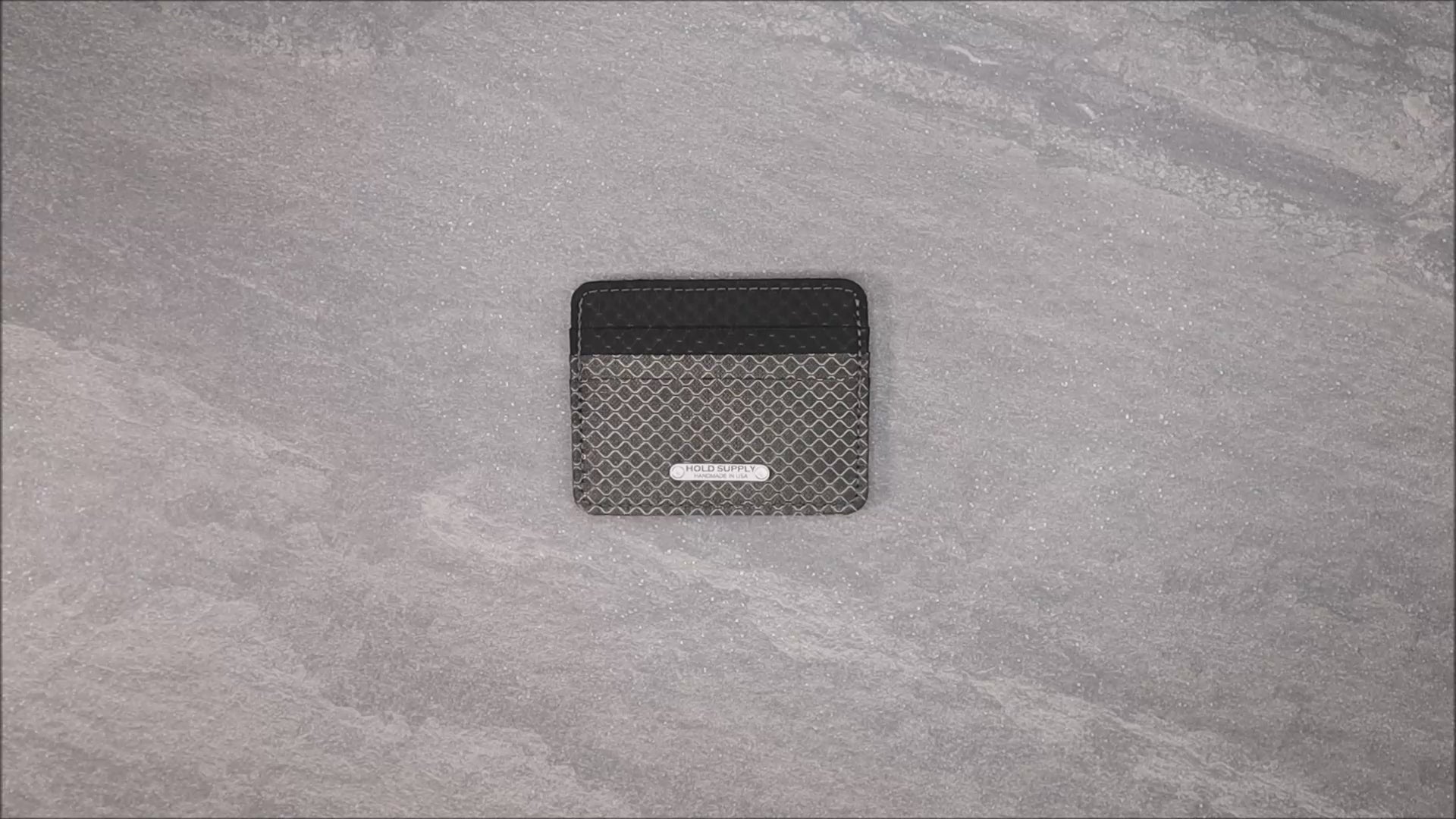 Gray and Black Ripstop Card Holder Wallet