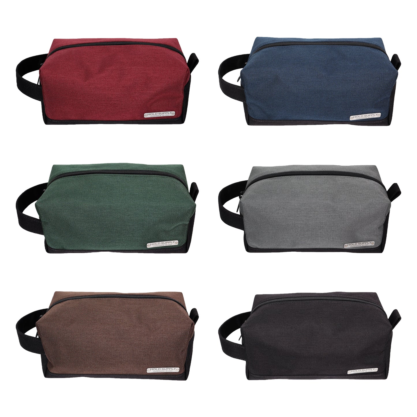 Green and Black Canvas Toiletry Bag