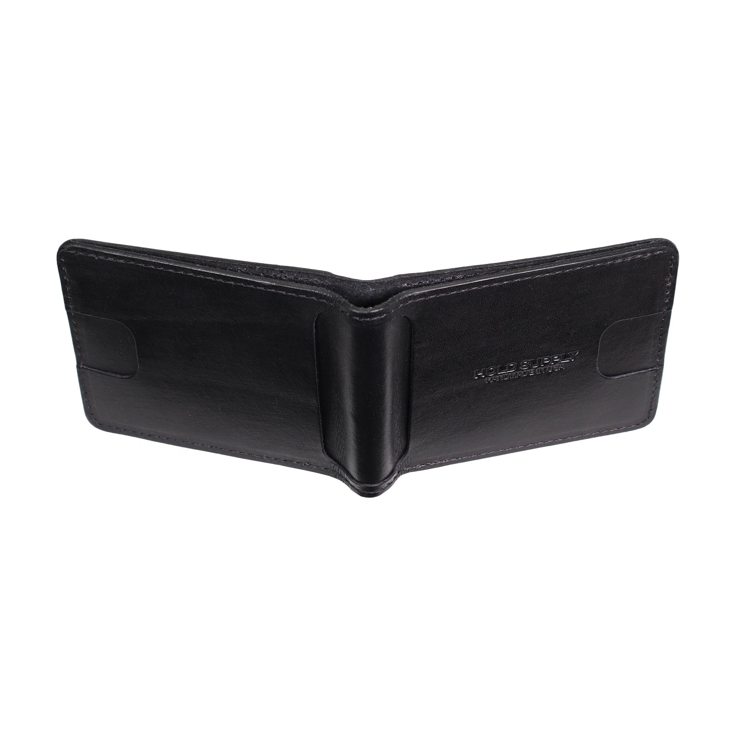 Black Men's Leather Bifold Wallet