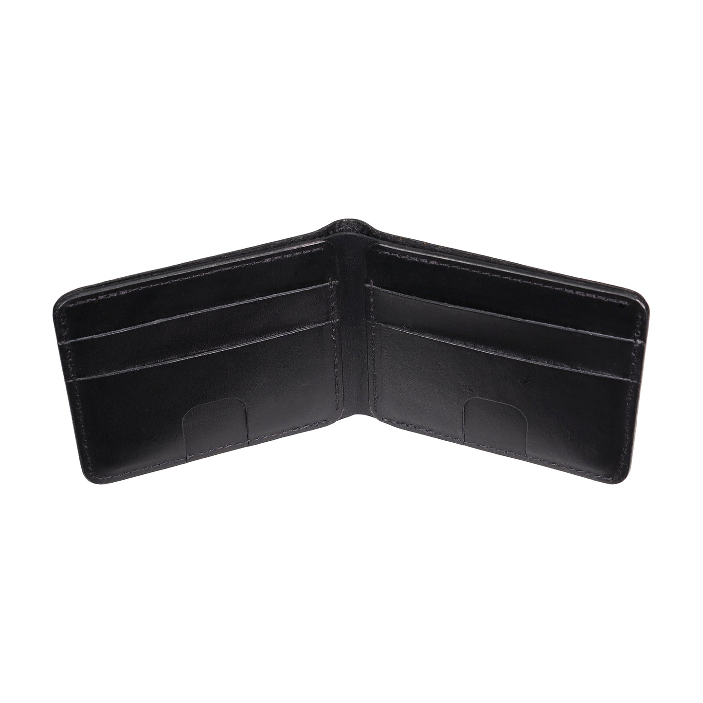 Black Men's Leather Bifold Wallet