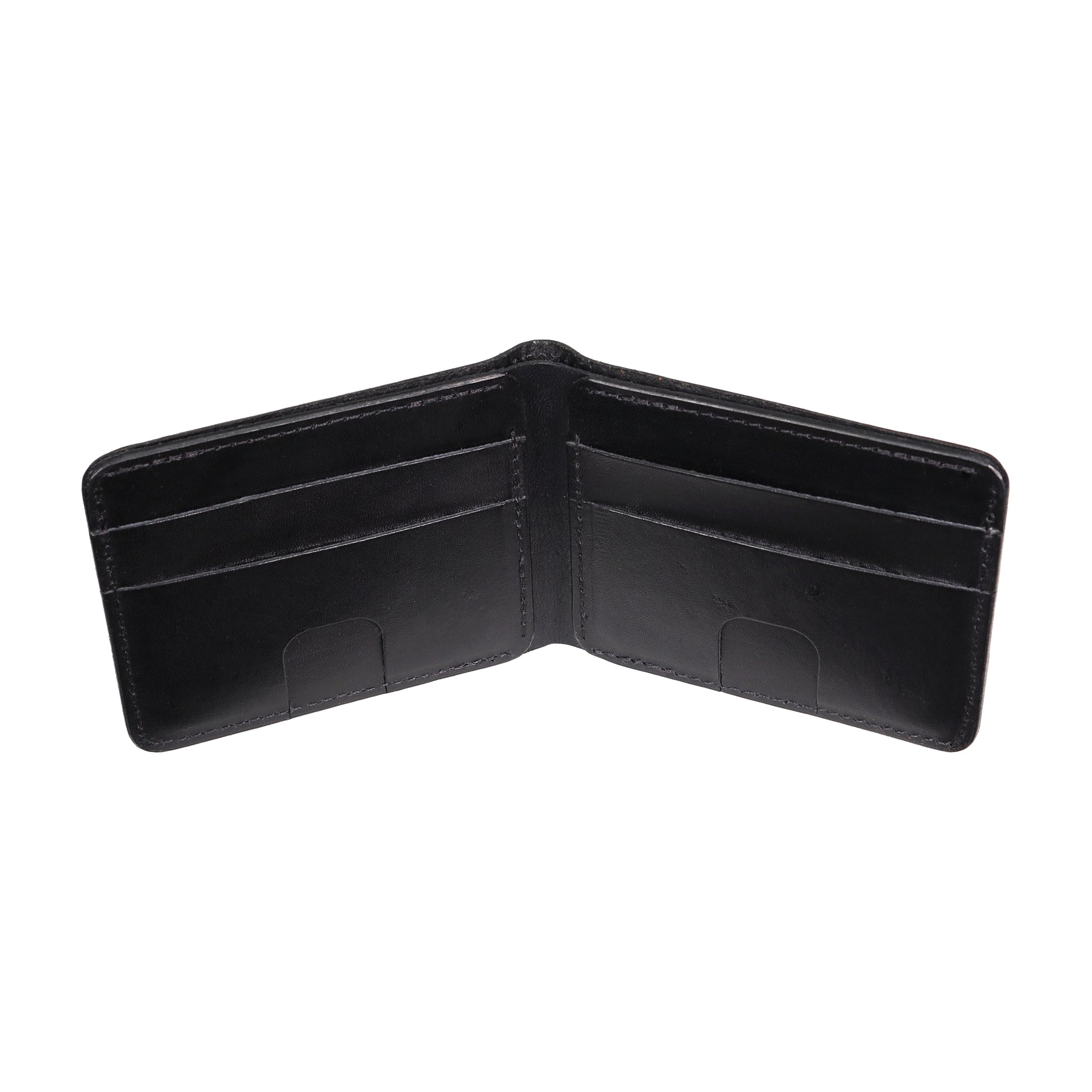 Black Men's Leather Bifold Wallet
