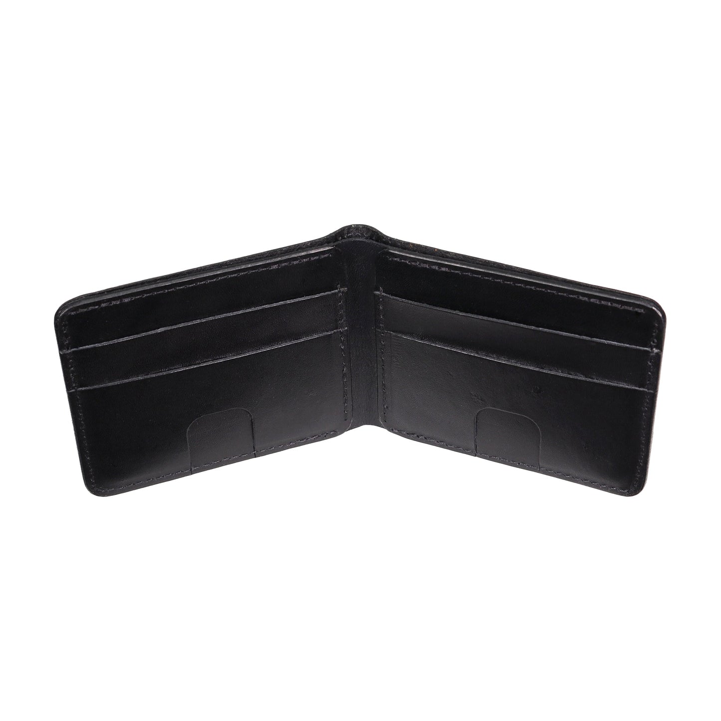 Black Men's Leather Bifold Wallet