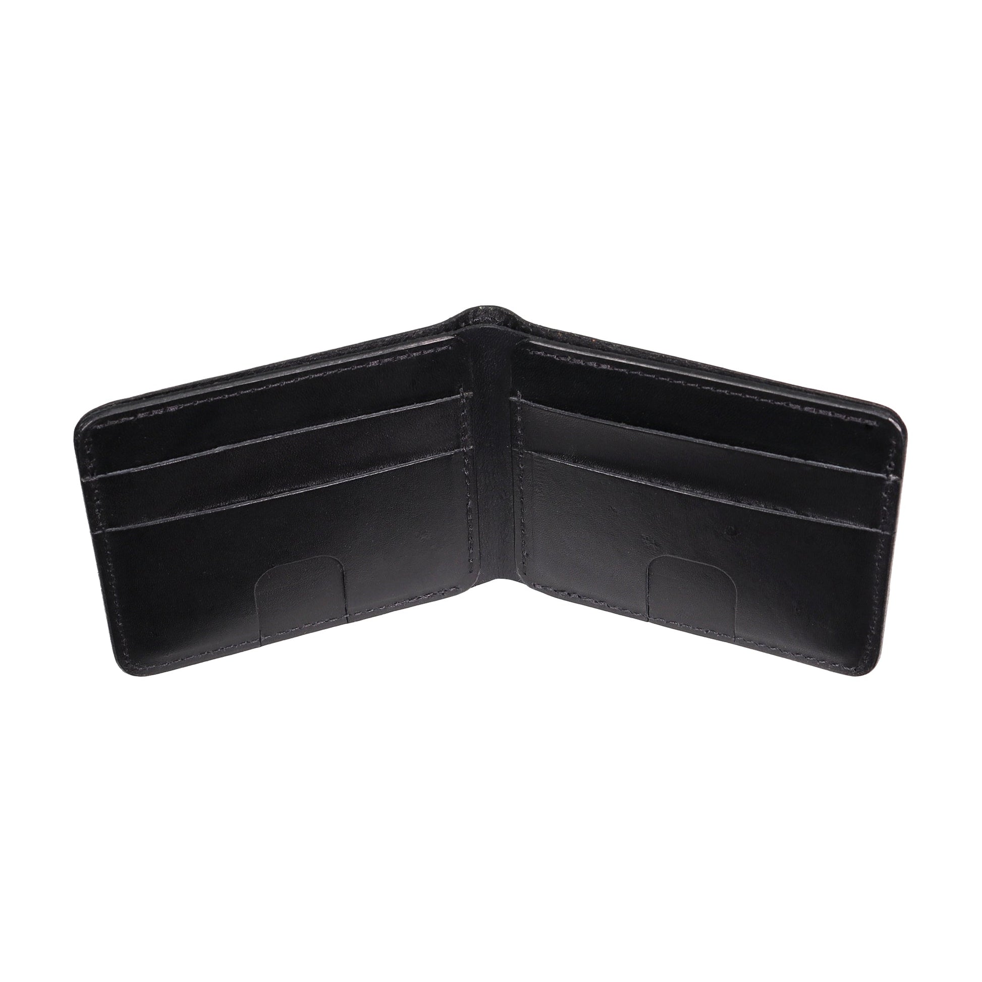 Black Men's Leather Bifold Wallet