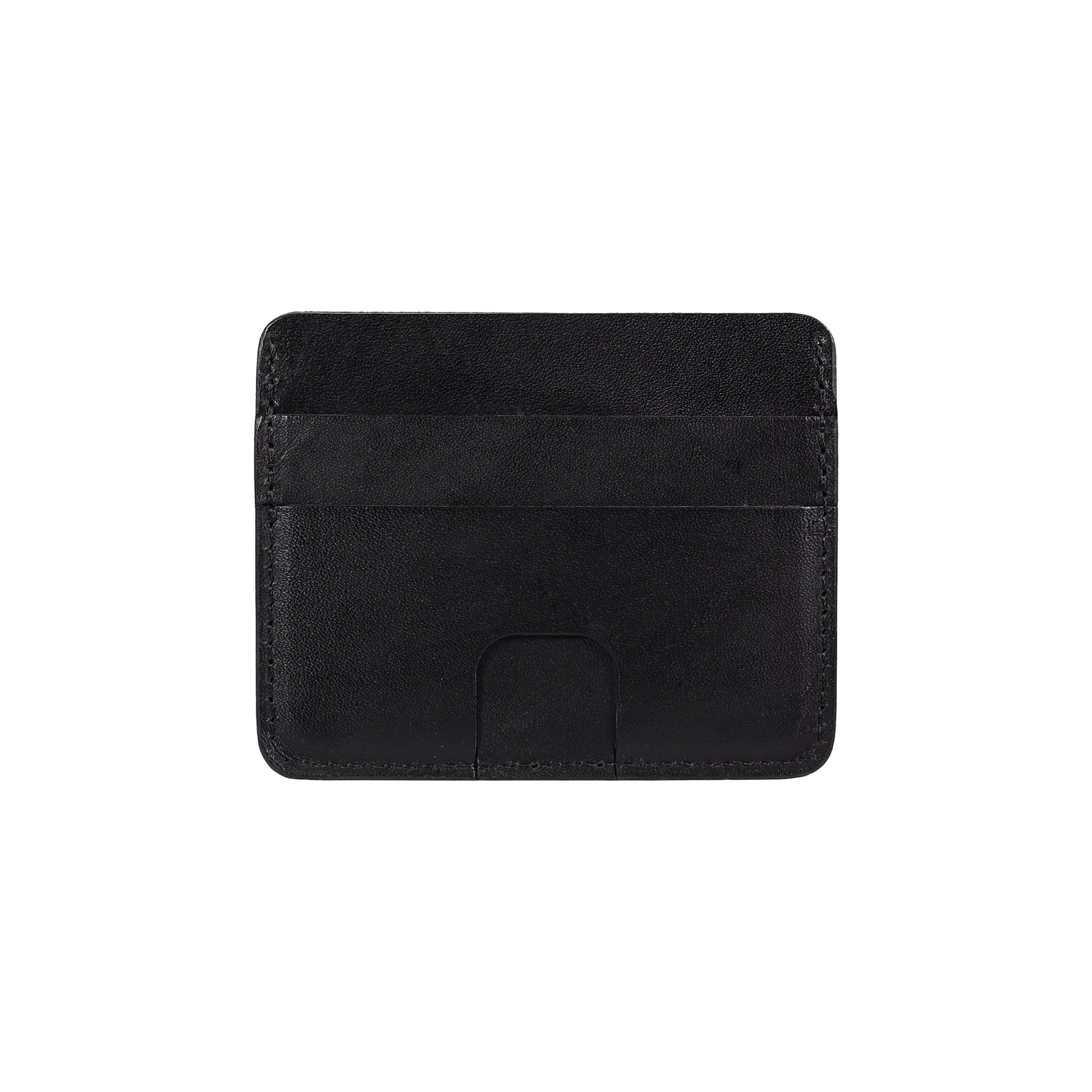 Black Leather Card Holder Wallet