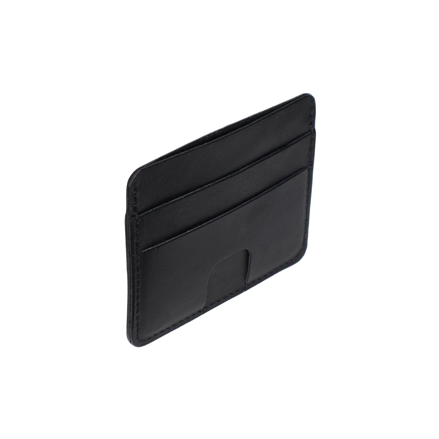 Black Leather Card Holder Wallet