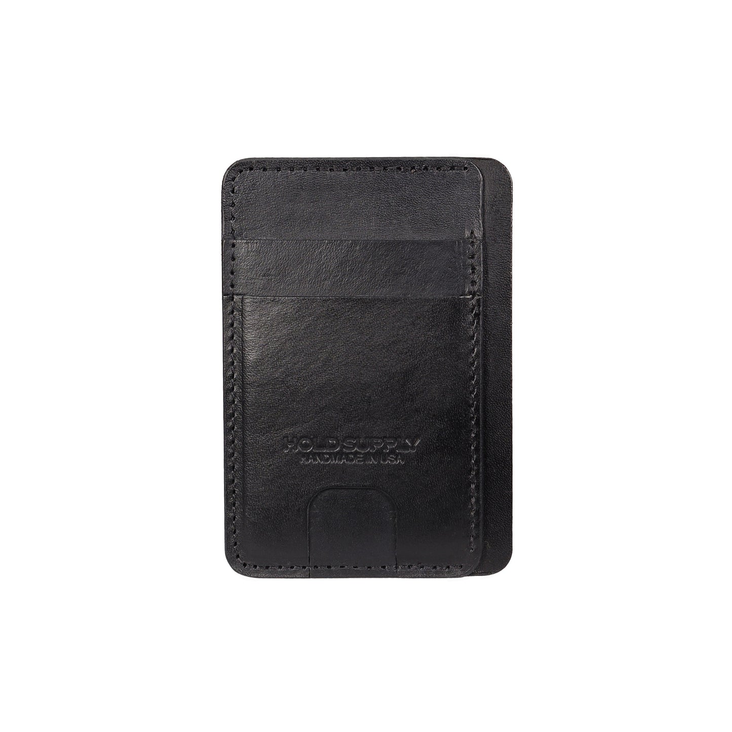 Black leather Front Pocket Wallet
