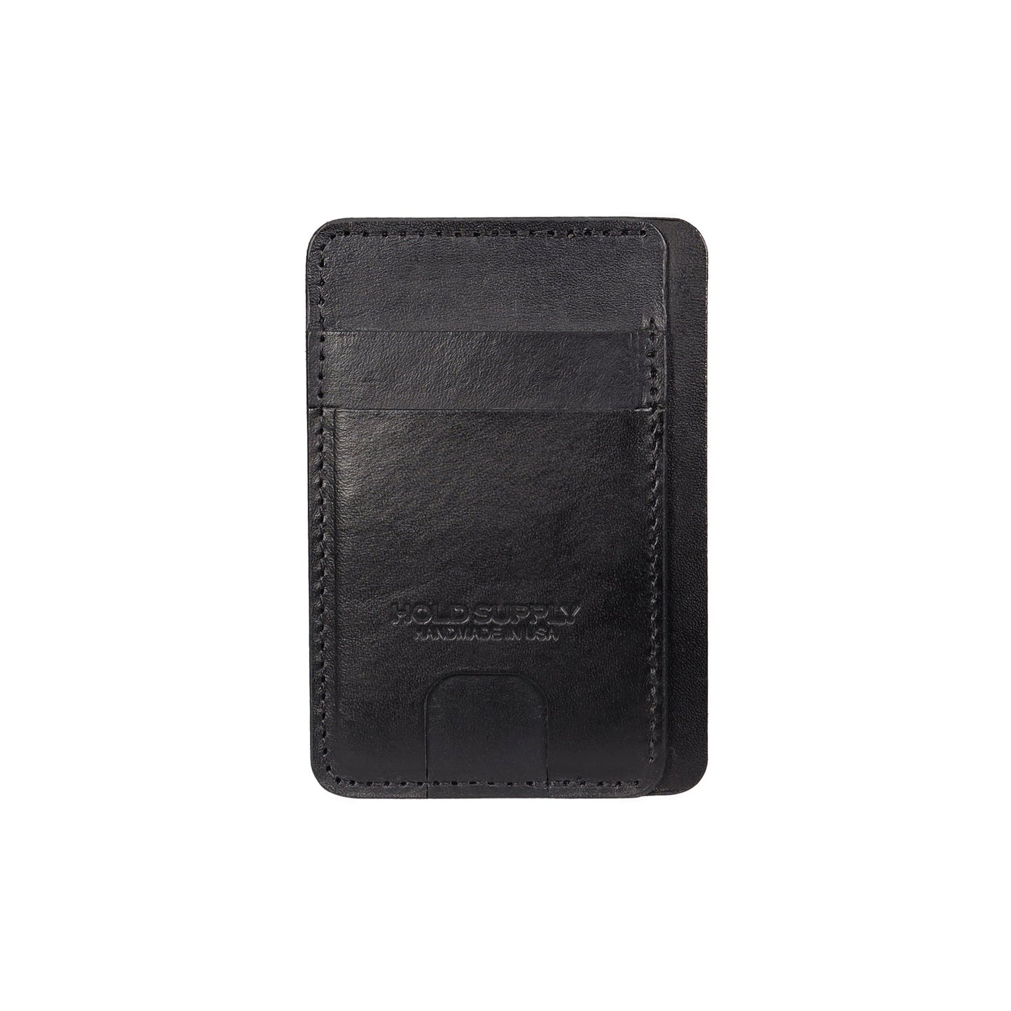 Black leather Front Pocket Wallet