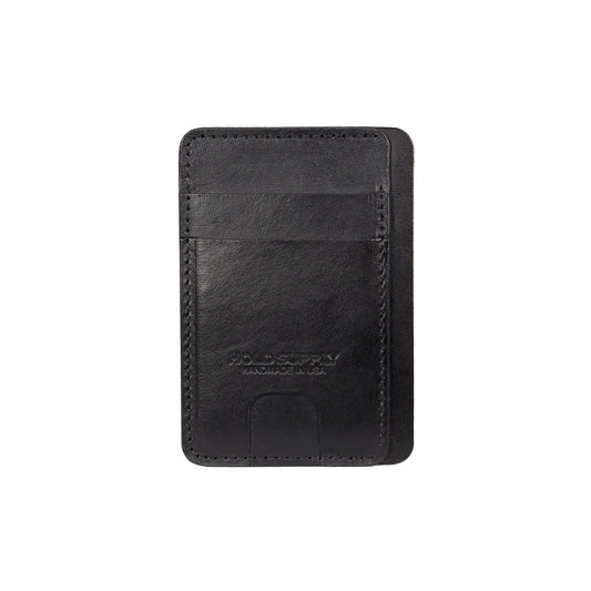 Black leather Front Pocket Wallet
