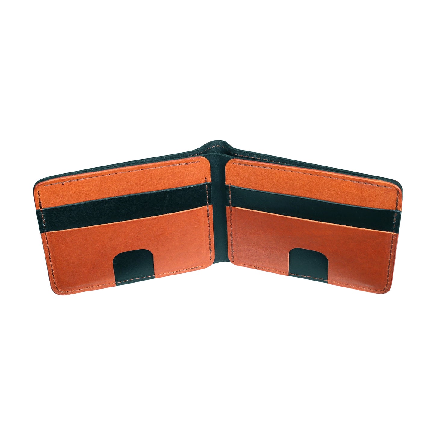 Black and Brown Men's Leather Bifold Wallet