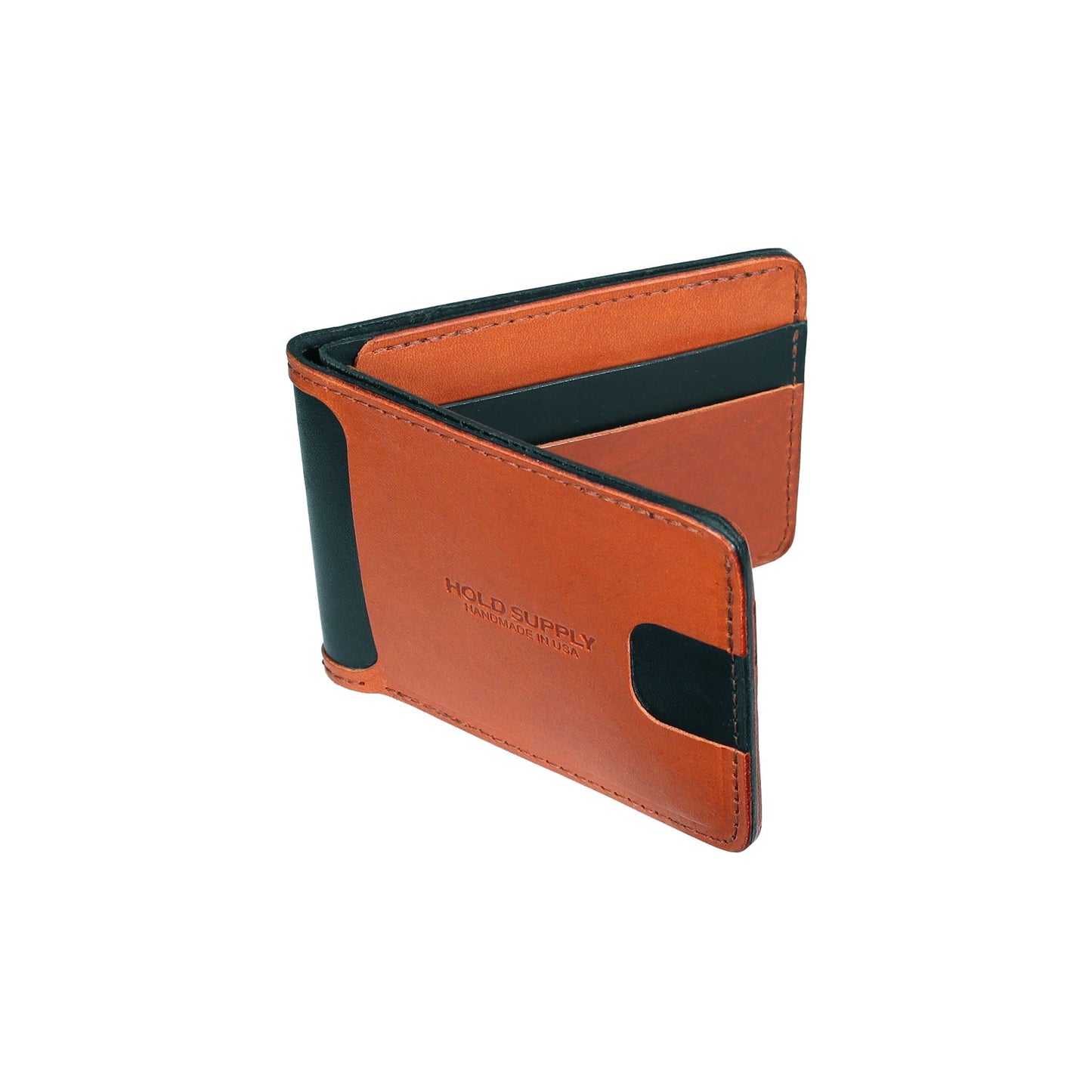 Black and Brown Men's Leather Bifold Wallet