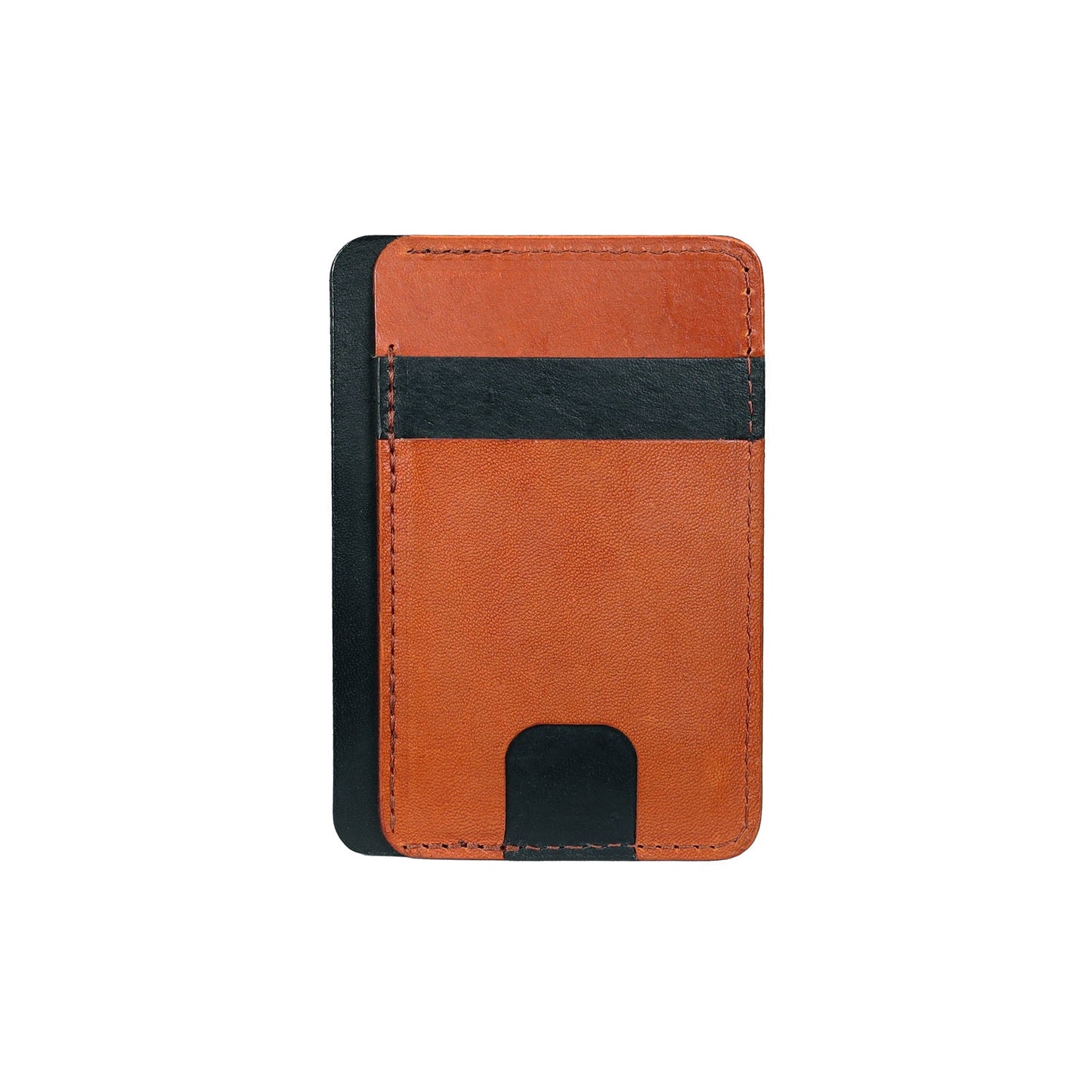 Black and Brown Leather Front Pocket Wallet