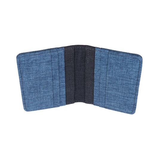 Blue and Gray Vertical Bifold Wallet