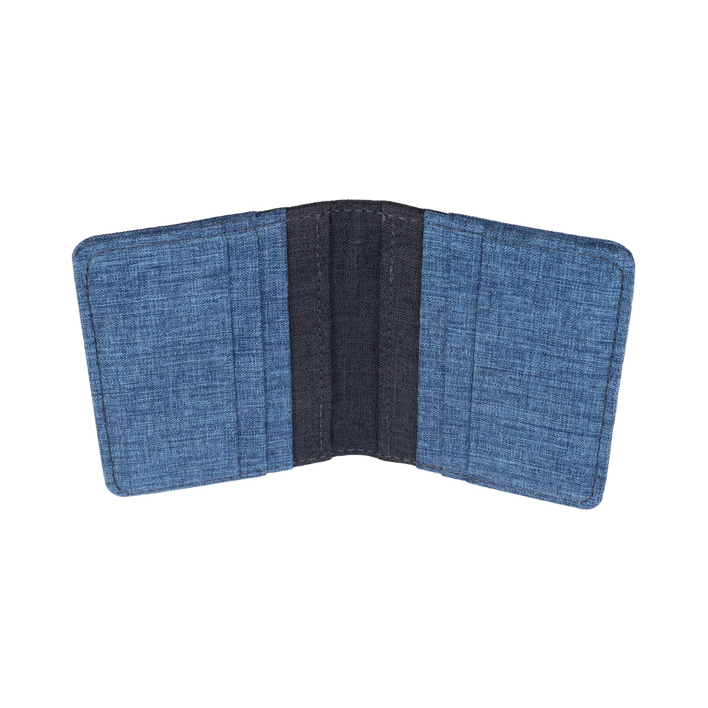 Blue and Gray Vertical Bifold Wallet