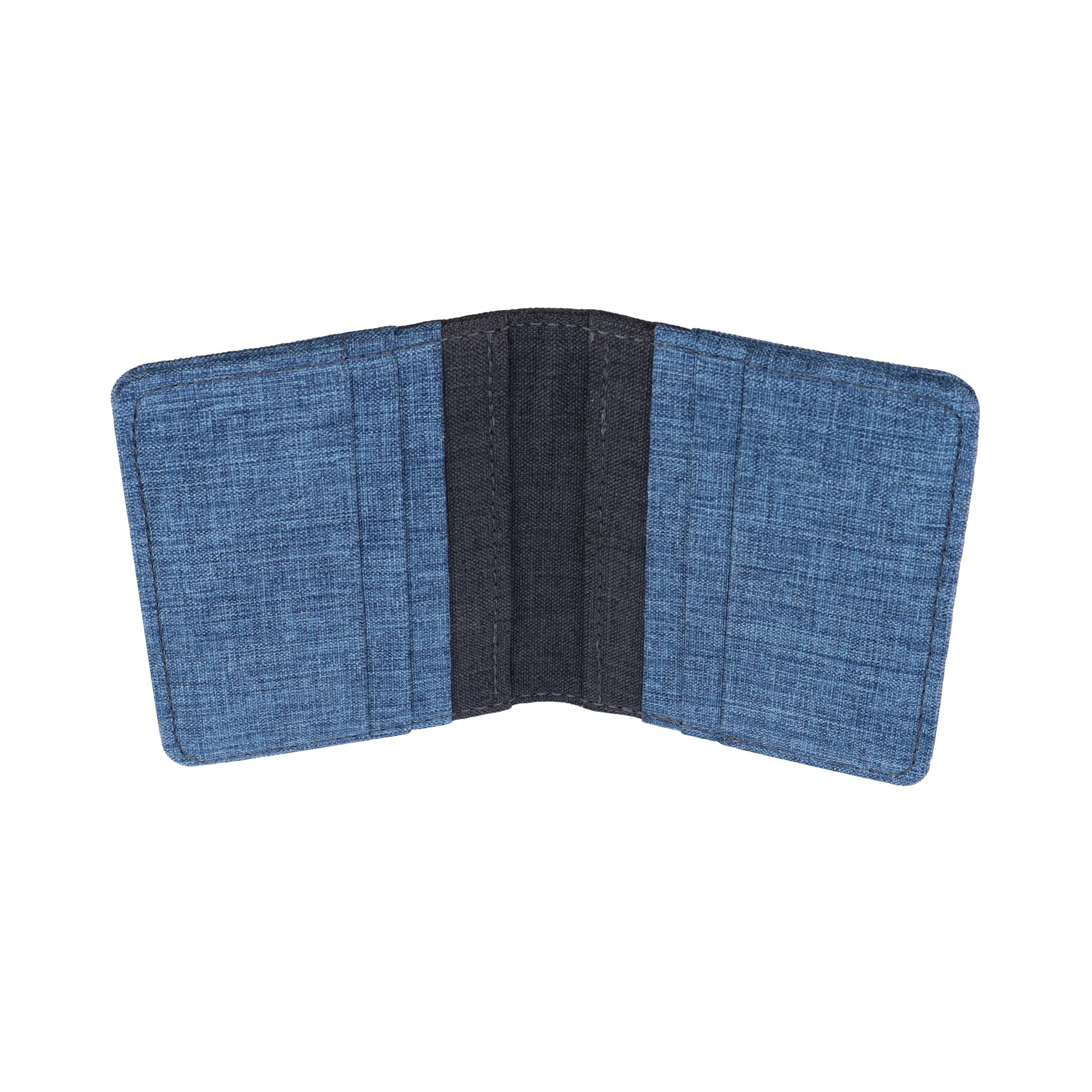 Blue and Gray Vertical Bifold Wallet