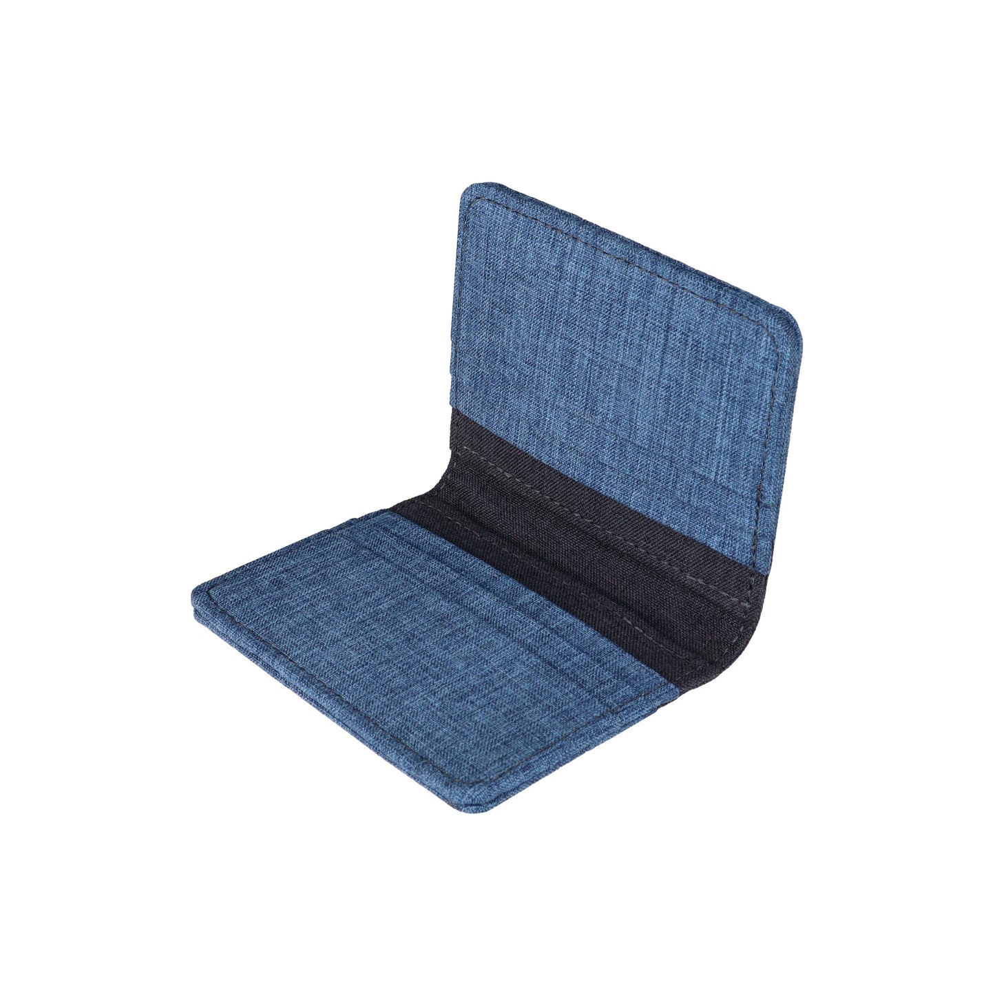 Blue and Gray Vertical Bifold Wallet