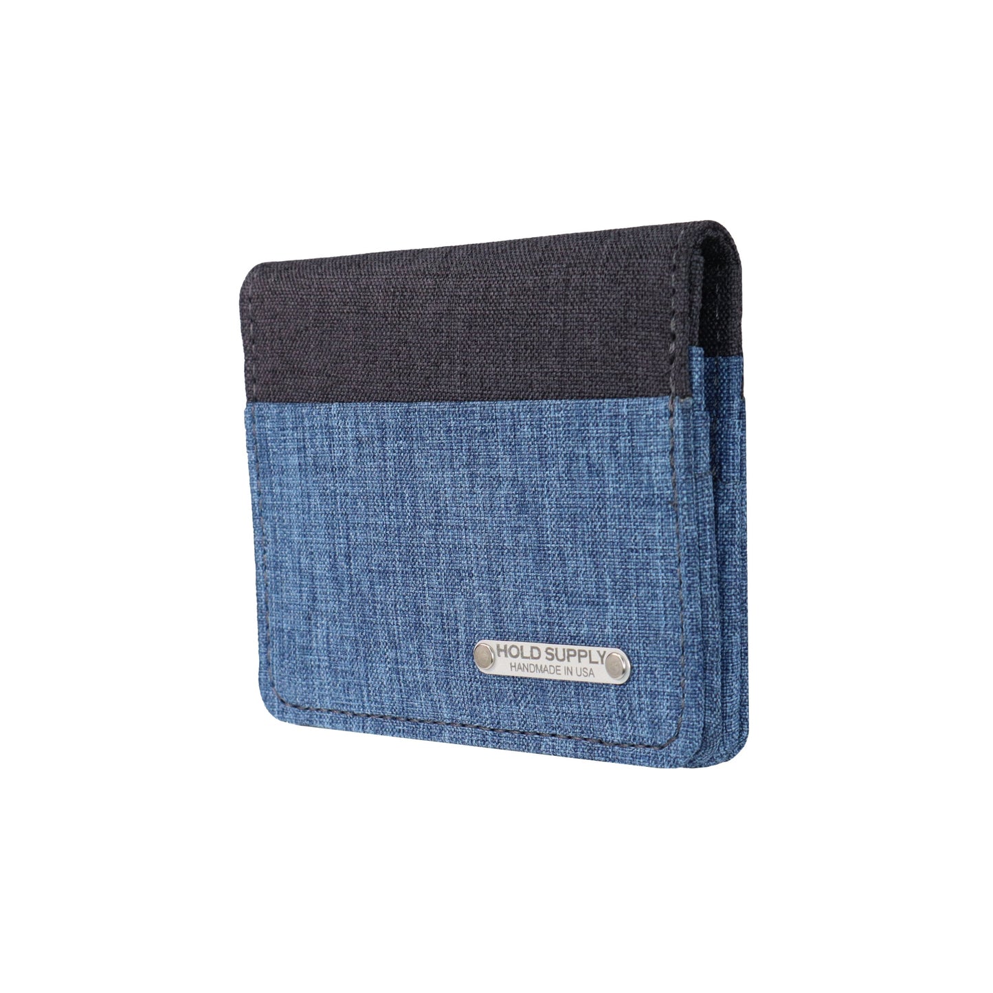 Blue and Gray Vertical Bifold Wallet