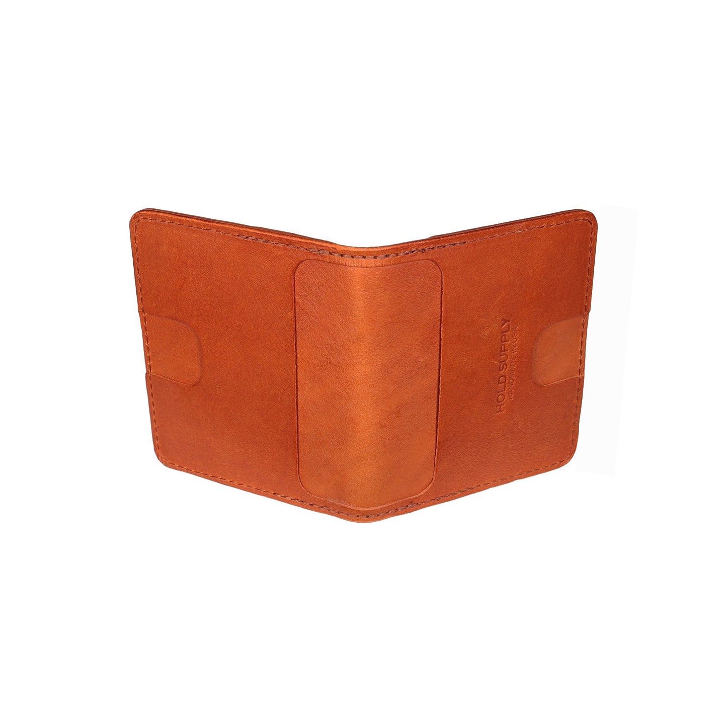 Brown Leather Vertical Bifold Wallet