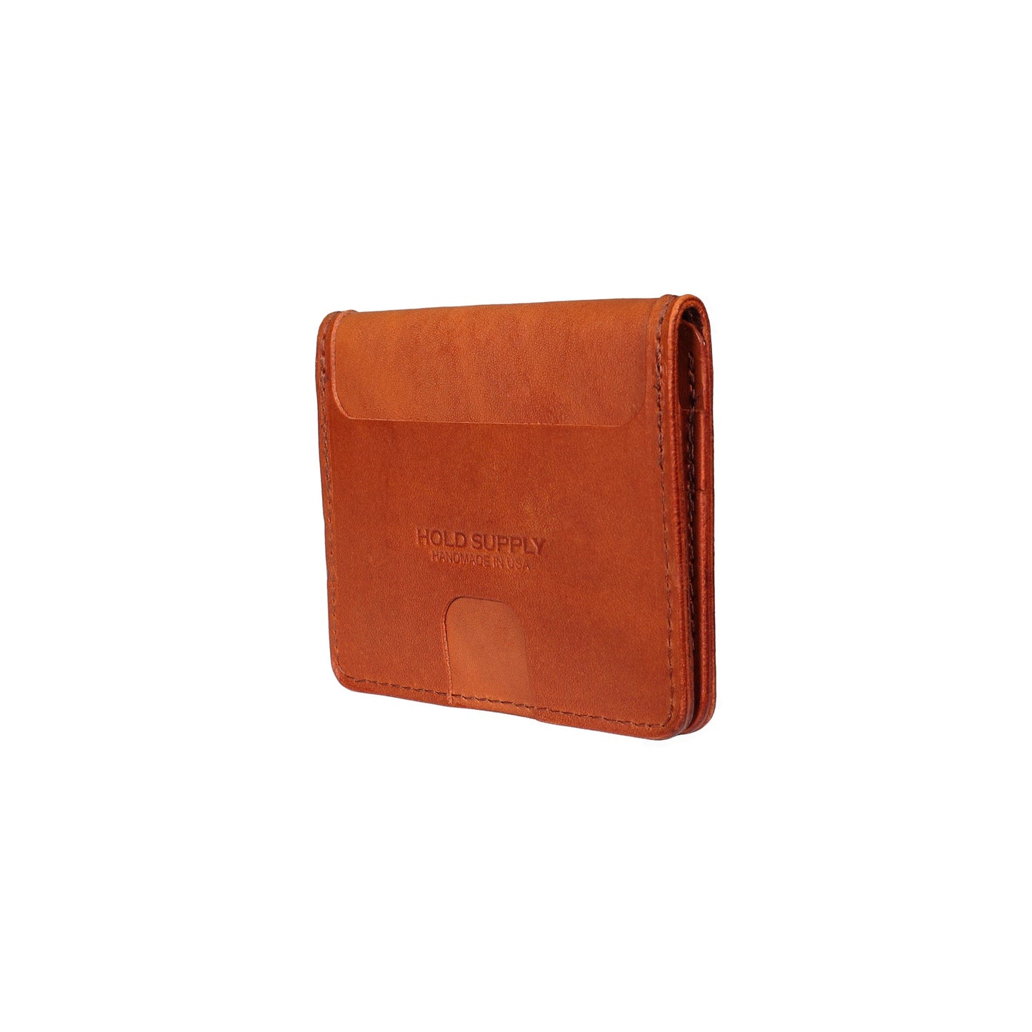 Brown Leather Vertical Bifold Wallet