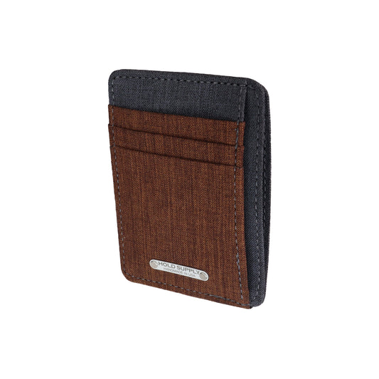 Brown and Gray Fabric Front Pocket Wallet